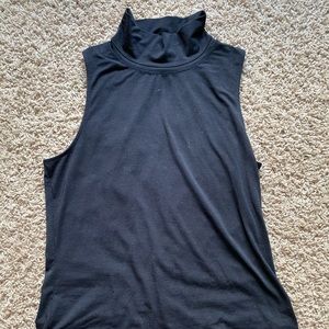 Black tank top with turtle neck